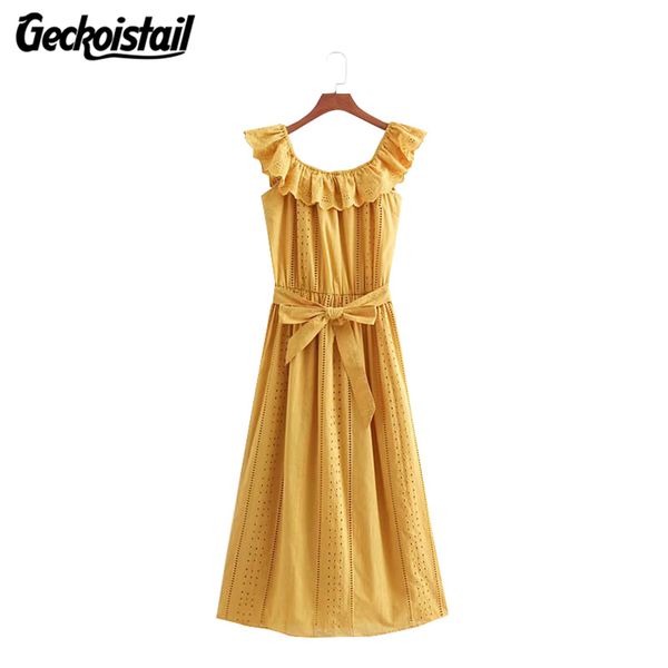 geckoistail women 2018 summer off shoulder dresses hollow out embroidery slash neck solid female ruffles elegant dress vestidos, Black;gray
geckoistail women 2018 summer off shoulder dresses hollow out embroidery slash neck solid female ruffles elegant dress vestidos, Black;gray