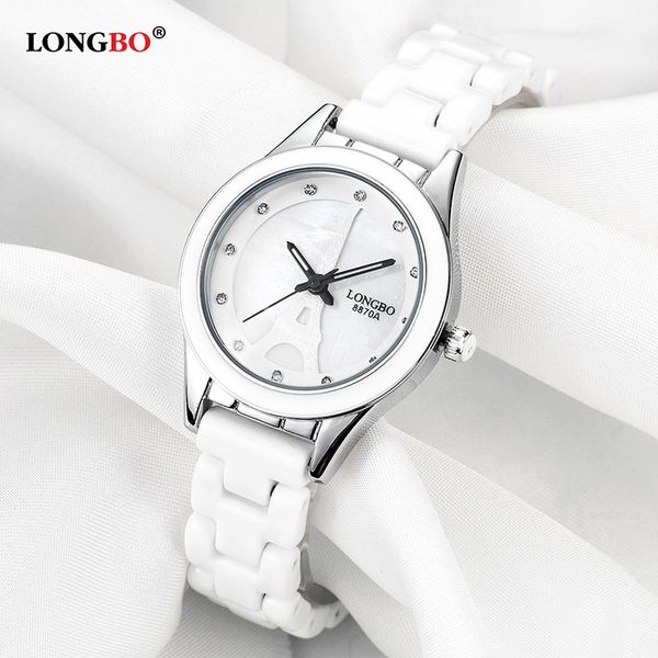 longbo women ceramic watch casual waterproof couple watches fashion lovers quartz wristwatches female male gift 8870, Slivery;brown
longbo women ceramic watch casual waterproof couple watches fashion lovers quartz wristwatches female male gift 8870, Slivery;brown