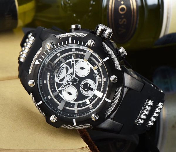 2018 domineering men's mechanical movement, black shell, black dial super mineral mirror, all dial can work, Invicta
2018 domineering men's mechanical movement, black shell, black dial super mineral mirror, all dial can work, Invicta
