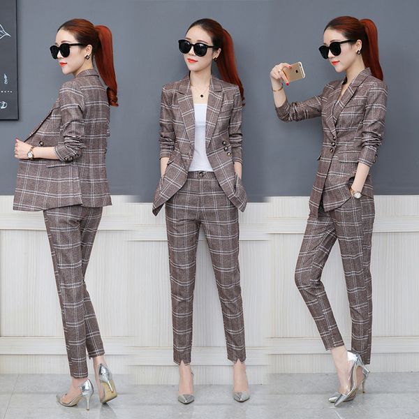 plaid small female new small incense suit suit nine pants two sets of tide, White;black
plaid small female new small incense suit suit nine pants two sets of tide, White;black