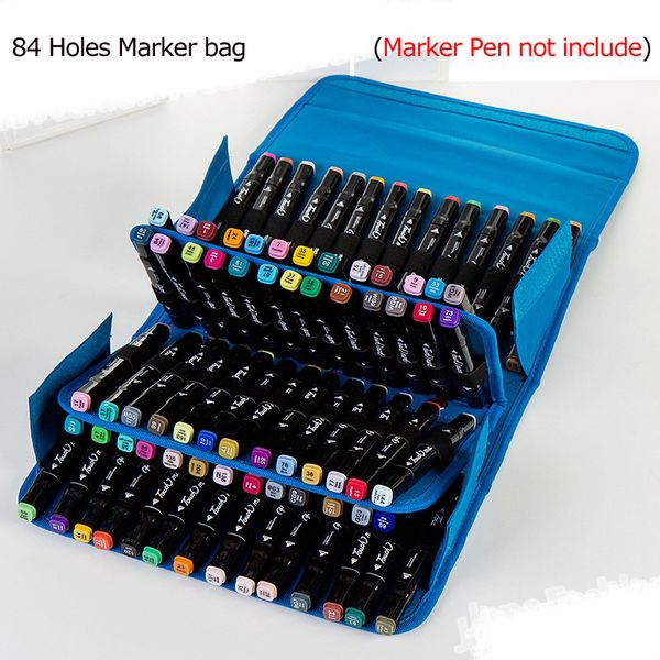 

large capacity marker bag 84 holes 2 colors for choose school supplies thick canvas fabric marker storage case