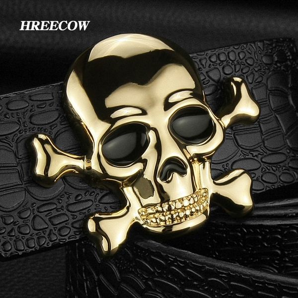 luxury genuine leather skull belts for men alloy skull smooth buckle brand designer personality print cintos fashion, Black;brown
luxury genuine leather skull belts for men alloy skull smooth buckle brand designer personality print cintos fashion, Black;brown