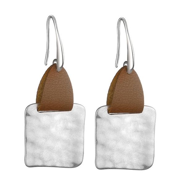 designer jewelry earrings for women brown pu leather silver plated square geometry earrings fashion of shipping, Golden
designer jewelry earrings for women brown pu leather silver plated square geometry earrings fashion of shipping, Golden