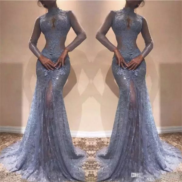zuhair murad gorgeous prom dresses 2020 full lace high neck mermaid illusion long sleeves see through evening dress lavender party gowns, Black
zuhair murad gorgeous prom dresses 2020 full lace high neck mermaid illusion long sleeves see through evening dress lavender party gowns, Black