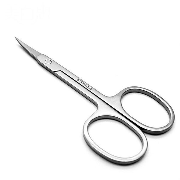 

1pc stainless steel makeup scissors curved tip small eyebrow scissors cut manicure eyebrow with sharp head beauty tool