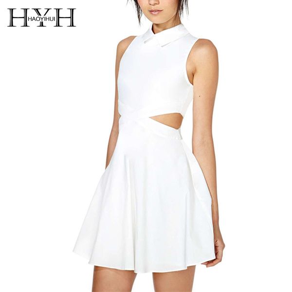 hyh haoyihui 2018 new arrival solid turn down collar sleeveless a line dress zipper cut out party mini dress for women, Black;gray
hyh haoyihui 2018 new arrival solid turn down collar sleeveless a line dress zipper cut out party mini dress for women, Black;gray