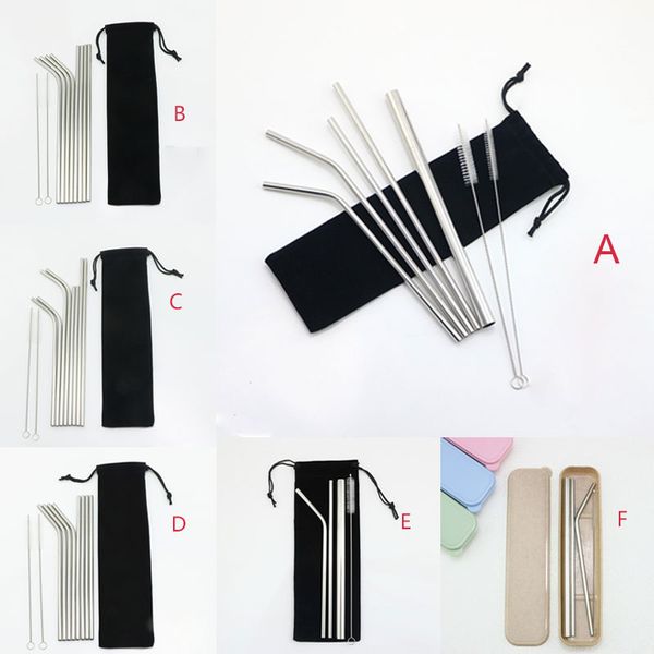 20set 304 stainless steel drinking straws set 8.5" 9.5" 10.5" straight bent reusable drinking straws sets 7 style dia6mm dhl
20set 304 stainless steel drinking straws set 8.5" 9.5" 10.5" straight bent reusable drinking straws sets 7 style dia6mm dhl