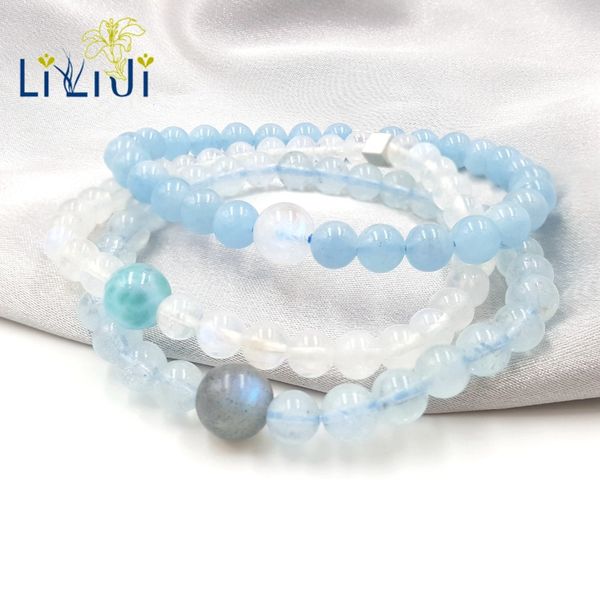 lii ji natural aquamarine,moonstone,larimar,labradorite 925 sterling silver 18k gold plated bracelet healing power jewelry, Golden;silver
lii ji natural aquamarine,moonstone,larimar,labradorite 925 sterling silver 18k gold plated bracelet healing power jewelry, Golden;silver