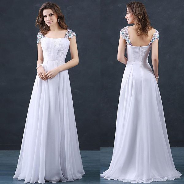 princess sleeveless colorful beading rhinestones cap straps evening dress chiffon ruched sweep brush train prom dresses, Black
princess sleeveless colorful beading rhinestones cap straps evening dress chiffon ruched sweep brush train prom dresses, Black