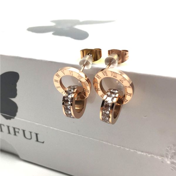 double loop design hoop earrings titanium steel rose gold non-fading ear stud square cz roman numeral clock style, Golden;silver
double loop design hoop earrings titanium steel rose gold non-fading ear stud square cz roman numeral clock style, Golden;silver