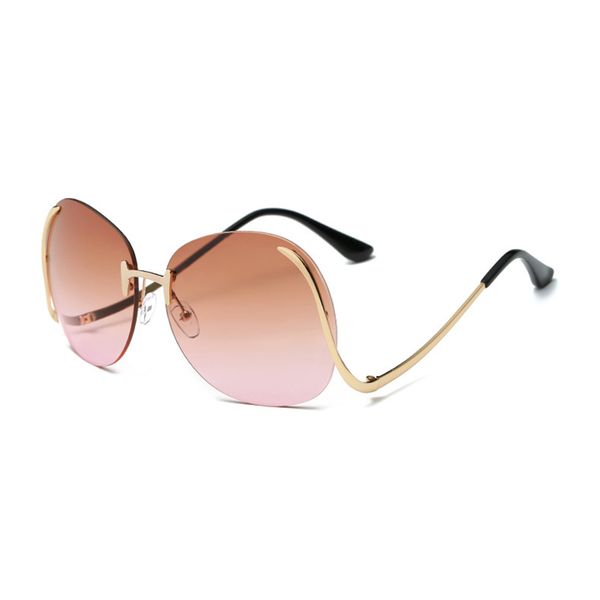 women luxury sunglasses men vintage round rimless clear oversized sunglasses fashion women sun glasses metal frame retro gradient shades, White;black
women luxury sunglasses men vintage round rimless clear oversized sunglasses fashion women sun glasses metal frame retro gradient shades, White;black