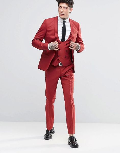 red men suits for wedding double breasted suit best men tuxedo blazer handsome burgundy suits prom 3 pieces jacket+pants+vest, White;black 
red men suits for wedding double breasted suit best men tuxedo blazer handsome burgundy suits prom 3 pieces jacket+pants+vest, White;black