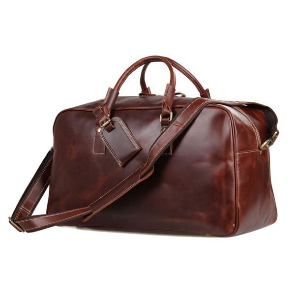 men's smooth oil leather travel bag classic vintage style luggage bag large-capacity travel totes
men's smooth oil leather travel bag classic vintage style luggage bag large-capacity travel totes