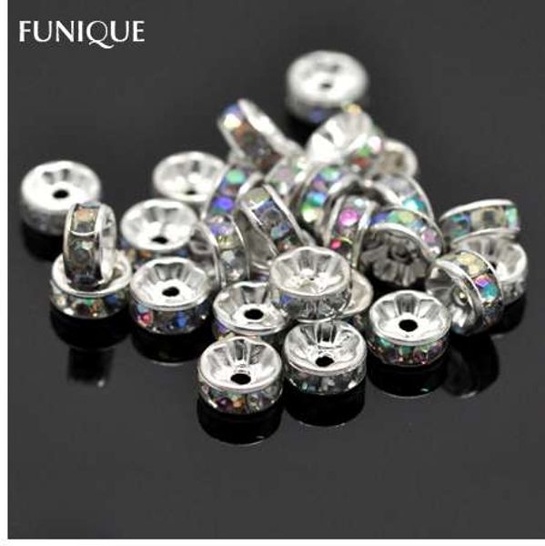 funique 100pcs beads silver plated acrylic beads clear ab color rhinestone rondelle spacers beads for bracelet jewelry diy 8mm, Black
funique 100pcs beads silver plated acrylic beads clear ab color rhinestone rondelle spacers beads for bracelet jewelry diy 8mm, Black