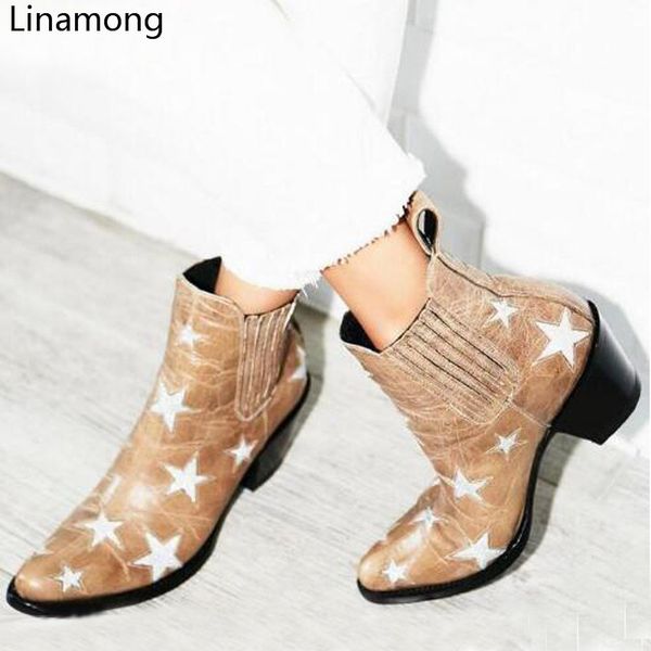 fashion western women mixed color stars patchwork women ankle boots cowboy style laides point toe boots slip on female, Black
fashion western women mixed color stars patchwork women ankle boots cowboy style laides point toe boots slip on female, Black