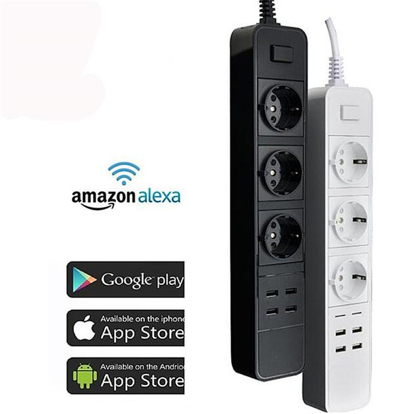 smart wifi power strip surge protector multiple power sockets 4 usb port voice control for amazon echo alexa's google home timer
smart wifi power strip surge protector multiple power sockets 4 usb port voice control for amazon echo alexa's google home timer