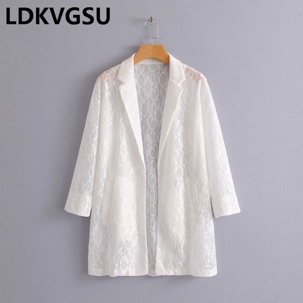 2018 new spring summer women fashion nine sleeves lace suit cardigan coat solid color white/black/pink long blazer female is673
2018 new spring summer women fashion nine sleeves lace suit cardigan coat solid color white/black/pink long blazer female is673
