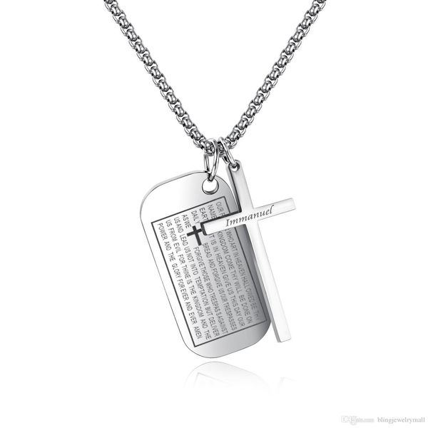 Black/Silver 316 Stainless Steel Necklace Cross&Scripture Pendant Necklaces For Boy Jewelry Gifts Male Necklace GX1448
Black/Silver 316 Stainless Steel Necklace Cross&Scripture Pendant Necklaces For Boy Jewelry Gifts Male Necklace GX1448