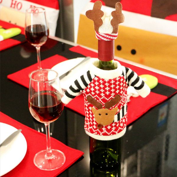 creative wine bottle hats knitted cloth christmas wine bottle cover table decoration xmas ornament clothes
creative wine bottle hats knitted cloth christmas wine bottle cover table decoration xmas ornament clothes
