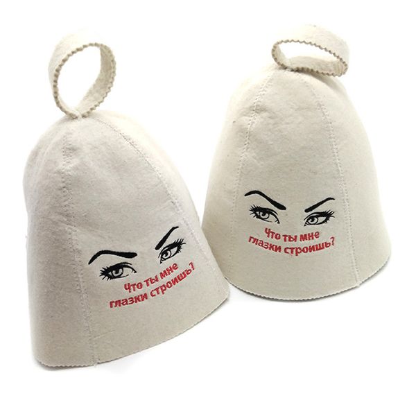 sauna bathroom sauna shower cap white sub hat and embroidered with eyes(two pcs/lot
sauna bathroom sauna shower cap white sub hat and embroidered with eyes(two pcs/lot