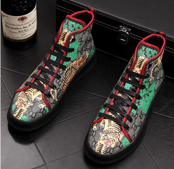 2019 NEW Высокое качество Мода Мужчины Высокий Топ блестящий тигр печати Обувь Мужчи
2019 NEW Высокое качество Мода Мужчины Высокий Топ блестящий тигр печати Обувь Мужчи