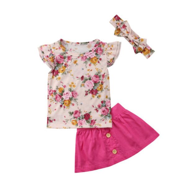 3pcs newborn kids baby girls clothing floral t-shirts skirt casual outfits clothes summer baby girl 0-4t, White
3pcs newborn kids baby girls clothing floral t-shirts skirt casual outfits clothes summer baby girl 0-4t, White