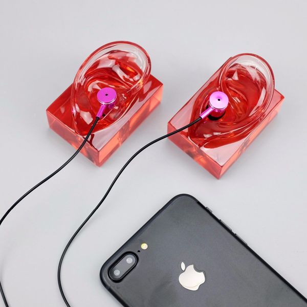 fashionable earphone mannequin ear model for earphone display, Khaki