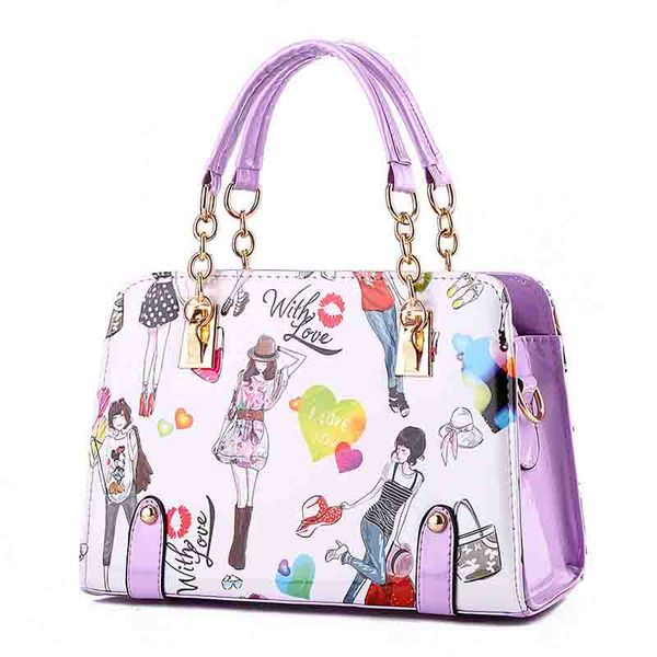 5colors choose top quality pu leather handbags summer chain style fashion tote bag luxury designer handbags with cartoon print shoulder bag
5colors choose top quality pu leather handbags summer chain style fashion tote bag luxury designer handbags with cartoon print shoulder bag