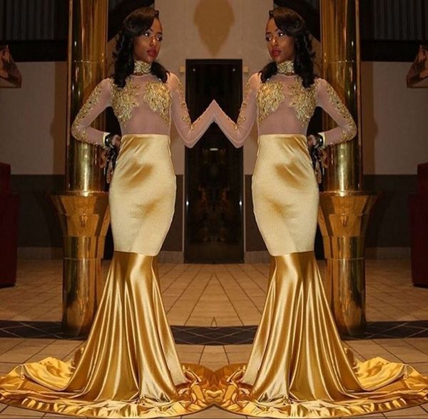 gold yellow mermaid prom dresses 2018 new african formal wear illusion sheer long sleeve beaded lace appliques evening gowns for black girls
gold yellow mermaid prom dresses 2018 new african formal wear illusion sheer long sleeve beaded lace appliques evening gowns for black girls
