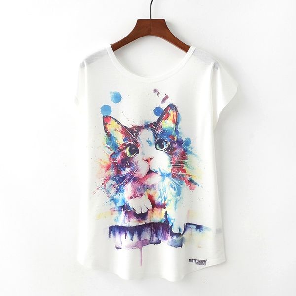 kaitingu summer novelty women t shirt harajuku kawaii cute style cat print t-shirt new short sleeve size l xl, White
kaitingu summer novelty women t shirt harajuku kawaii cute style cat print t-shirt new short sleeve size l xl, White