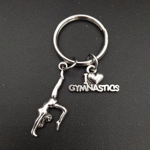 gymnast i love gymnastics charm keychain stainless steel metal keyring fashion jewelry accessories for teen girls, Silver
gymnast i love gymnastics charm keychain stainless steel metal keyring fashion jewelry accessories for teen girls, Silver