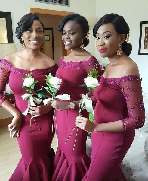2018 plus size burgundy long sleeves mermaid bridesmaid wedding guest dress bridemaid dresses, White;pink
2018 plus size burgundy long sleeves mermaid bridesmaid wedding guest dress bridemaid dresses, White;pink