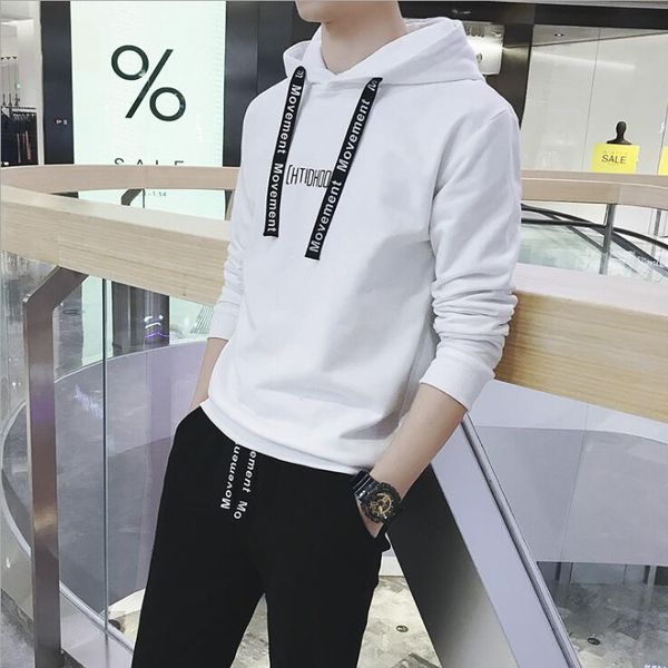 2018 new men's leisure pure color with letters printing hooded shirt + pants two pieces set male's ribbon lace up suit set, Gray
2018 new men's leisure pure color with letters printing hooded shirt + pants two pieces set male's ribbon lace up suit set, Gray