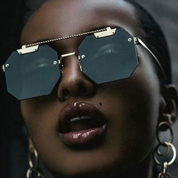 square rimless sunglasses men women new fashion shades uv400 vintage mirror glasses oculos, White;black
square rimless sunglasses men women new fashion shades uv400 vintage mirror glasses oculos, White;black