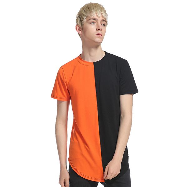 2018 new arrival summer promotion tees men's crew neck short sleeve contrast color patchwork curved-hem long t-shirts steetwear, White;black
2018 new arrival summer promotion tees men's crew neck short sleeve contrast color patchwork curved-hem long t-shirts steetwear, White;black