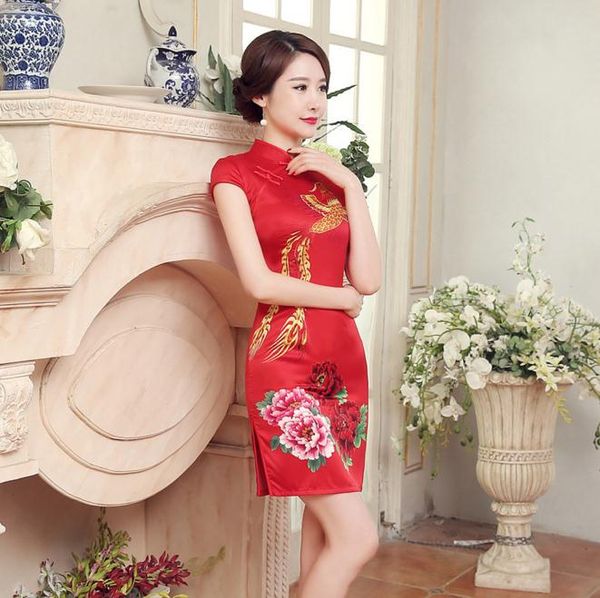 new red chinese bride wedding party dress women's tradiitional satin cheongsam qipao summer mini dress s l xl xxl lgd14
new red chinese bride wedding party dress women's tradiitional satin cheongsam qipao summer mini dress s l xl xxl lgd14