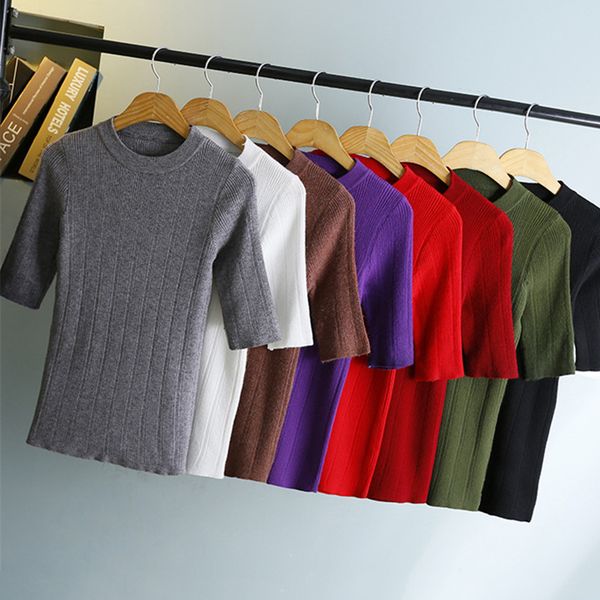 2018 spring summer knitted sweater women sweaters and pullovers slim fitness new fashion black white jumper pull femme, White;black
2018 spring summer knitted sweater women sweaters and pullovers slim fitness new fashion black white jumper pull femme, White;black