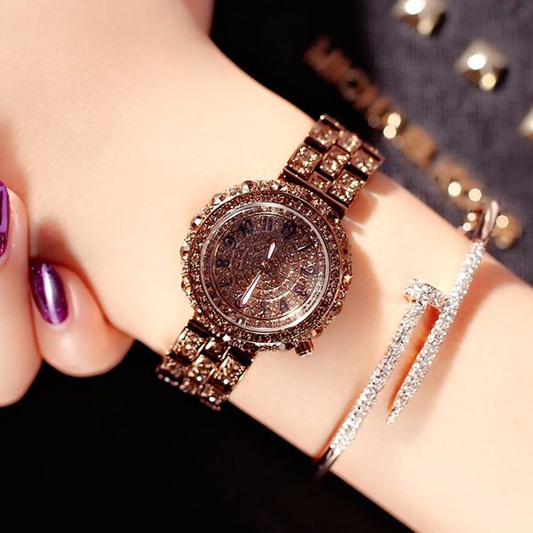 luxury diamond women watches fashion brand stainless steel bracelet wrist watch women design quartz watch clock, Slivery;brown
luxury diamond women watches fashion brand stainless steel bracelet wrist watch women design quartz watch clock, Slivery;brown