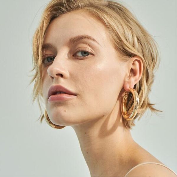 women 50 mm big gold hoops earrings minimalist thick tube round circle rings earrings for women zinc alloy trendy hiphop rock, Golden;silver
women 50 mm big gold hoops earrings minimalist thick tube round circle rings earrings for women zinc alloy trendy hiphop rock, Golden;silver