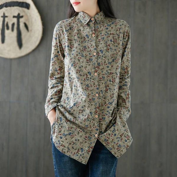 mferlier women blouses turn down collar long sleeve vintage floral print ladies all match artsy autumn long blouse, White
mferlier women blouses turn down collar long sleeve vintage floral print ladies all match artsy autumn long blouse, White