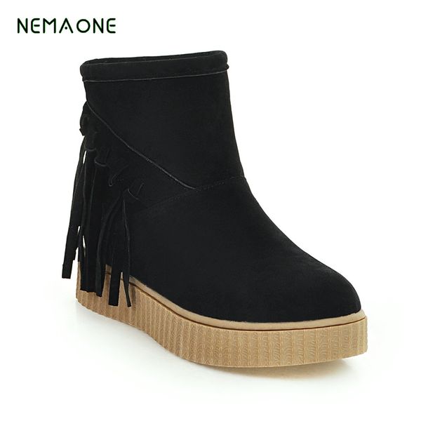 nemaone 2017 fleece ankle boots for women keep warm waterproof side short snow boots woman flat, Black
nemaone 2017 fleece ankle boots for women keep warm waterproof side short snow boots woman flat, Black