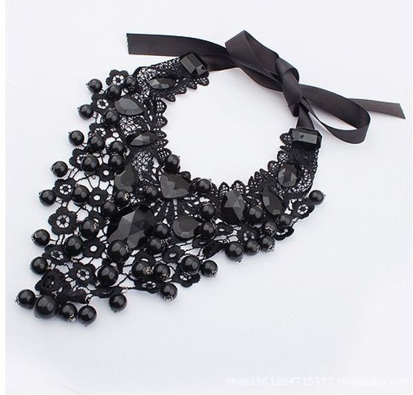 2018 new arrival black lace necklaces pendants bib collar maxi bohemian vintage chunky choker statement necklace women jewelry, Silver
2018 new arrival black lace necklaces pendants bib collar maxi bohemian vintage chunky choker statement necklace women jewelry, Silver