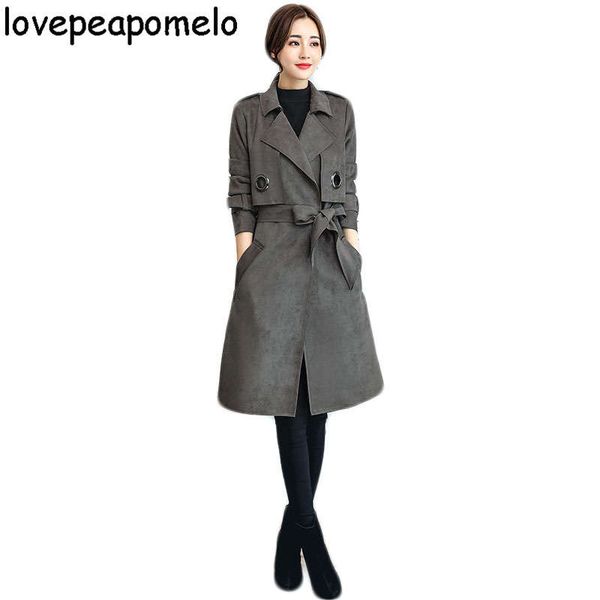 plus size women's 2018 new fall korean women's deerskin windbreaker fashion grey sashes women long trench coatd346, Tan;black
plus size women's 2018 new fall korean women's deerskin windbreaker fashion grey sashes women long trench coatd346, Tan;black