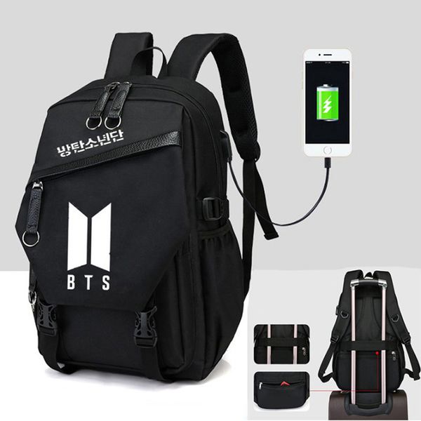New Kpop BTS BT21 Bangtan Boys The Same Canvas Students Bag Phone Charge Backpack Fashion Teenage Backpack Travel Laptop Bag
New Kpop BTS BT21 Bangtan Boys The Same Canvas Students Bag Phone Charge Backpack Fashion Teenage Backpack Travel Laptop Bag