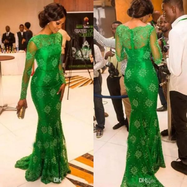 elegant robe de soiree scalloped neckline mermaid sweep train bright emerald green lace long sleeve evening dresses formal gowns, Black;red
elegant robe de soiree scalloped neckline mermaid sweep train bright emerald green lace long sleeve evening dresses formal gowns, Black;red