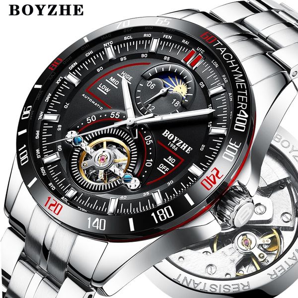 classic mechanical watch men stainless steel automatic business watch men clock montre homme relogio masculino, Slivery;brown
classic mechanical watch men stainless steel automatic business watch men clock montre homme relogio masculino, Slivery;brown