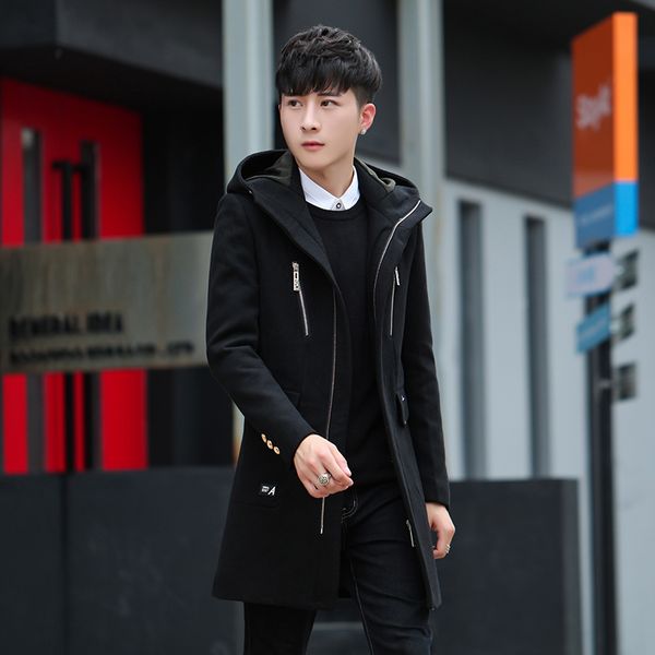 2018 winter wool coat men fashion wool jacket men coat winter hooded serkek kaban abrigo hombre casaco masculino inverno, Black
2018 winter wool coat men fashion wool jacket men coat winter hooded serkek kaban abrigo hombre casaco masculino inverno, Black
