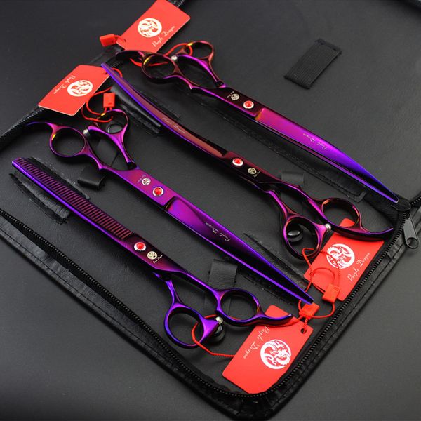 professional 8 inch 4pcs + bag pet hair cutting scissors sets dog grooming shears cutting & thinning & curved pet scissors
professional 8 inch 4pcs + bag pet hair cutting scissors sets dog grooming shears cutting & thinning & curved pet scissors