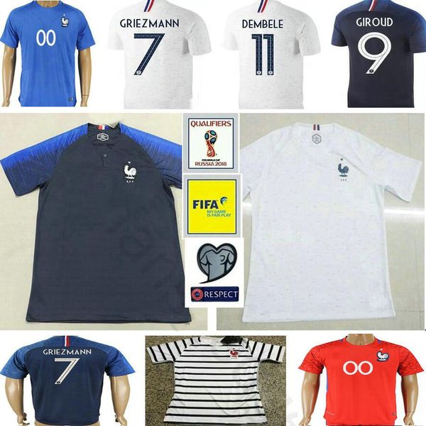 2018 world cup french soccer jersey 7 griezmann 6 pogba 10 mbappe martial payet varane giroud kante custom home blue white football shirt, Black;yellow
2018 world cup french soccer jersey 7 griezmann 6 pogba 10 mbappe martial payet varane giroud kante custom home blue white football shirt, Black;yellow