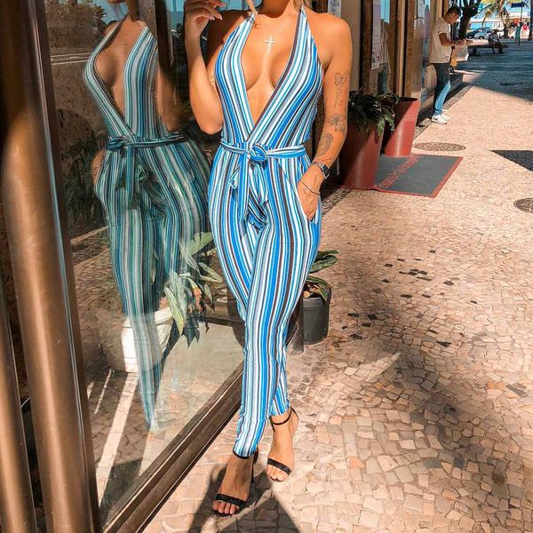 2018 sell women striped printed deep v neck sleeveless sashes lace up jumpsuit women romper casual cloths for ladies, Black;white
2018 sell women striped printed deep v neck sleeveless sashes lace up jumpsuit women romper casual cloths for ladies, Black;white